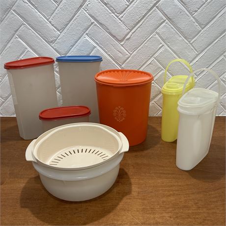 Grouping of Vintage Tupperware Containers