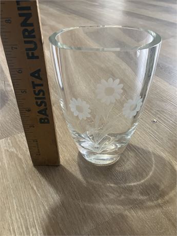 Smalandshyttan Sweden Crystal Vase Copper