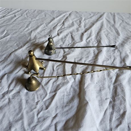 vintage candle snuffer lot.