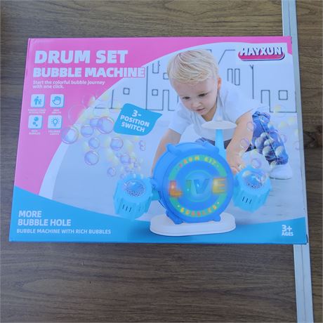Hayxon Drum Set Bubble Machine for children.