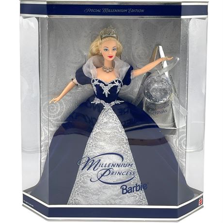 New - Vtg Millennium Barbie with Keepsake Ornament