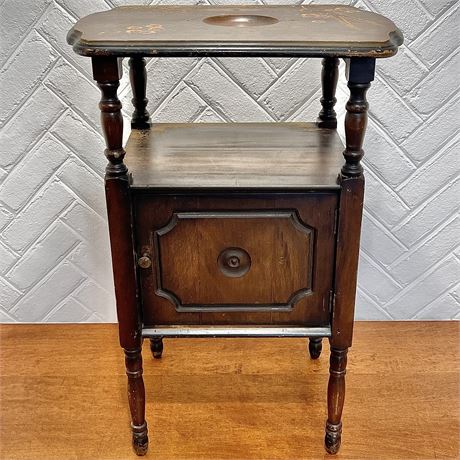 Antique Copper-Lined Humidor Smoking Cabinet