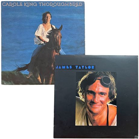 Carole King "Thoroughbred" & James Taylor "Dad Loves His Work" Vinyl Records