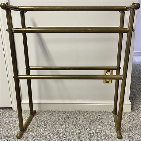 Mid Century Brass Towel Rack