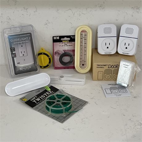 Tecknet Doorbell, Snap Power LED Illuminated Cover Plate, & More Household Items