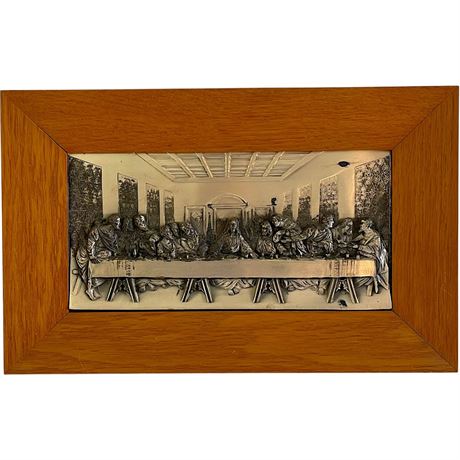Goldscheider Metal Relief Last Supper Framed Art