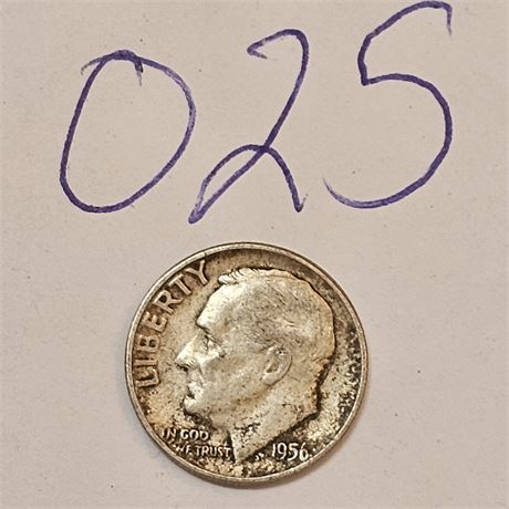 1956 Roosevelt Silver Dime