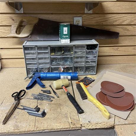 Miscellaneous Tool Lot with Organizer