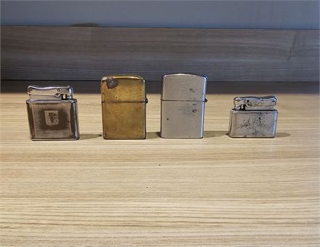 4 various vintage lighters ( all names in pictures)