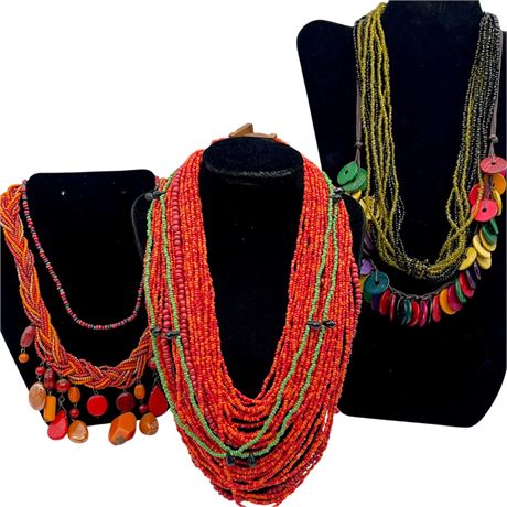Vtg Colorful Beaded Jewelry