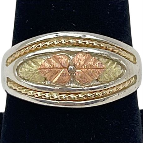 10K Gold & 925 Sterling Silver Coleman Co. Black Hills Ring