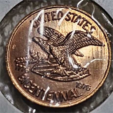 Token or medal advertising "Jim's Coins," a business specializing in foreign co