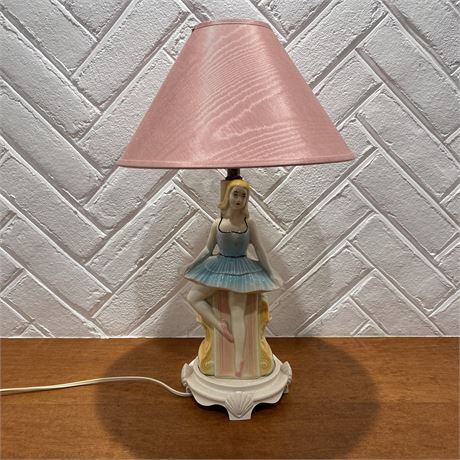 Vintage Pastel Ballerina Lamp