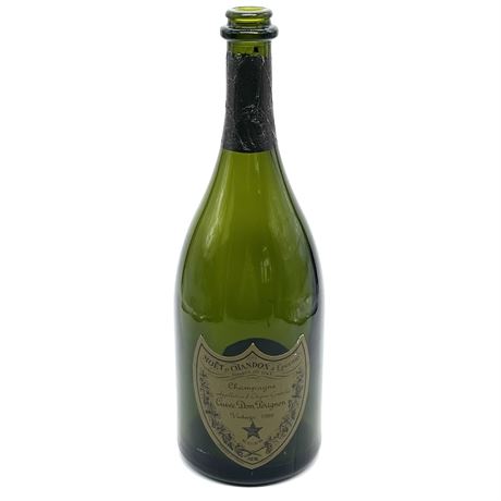 Emptied 1980 Dom Perignon Brut Champagne Bottle