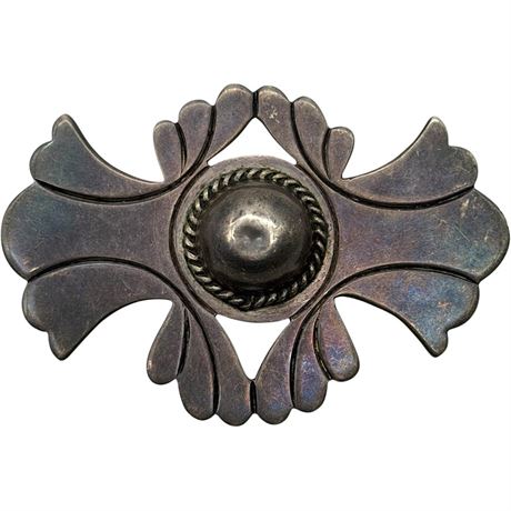Vtg Hecho En Mexican Silver Brooch