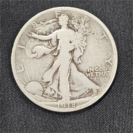 1918 S  Walking Liberty Half Dollar Silver