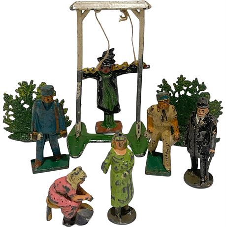 Vtg Metal Diecast Figurines by J Hill & Co and Others