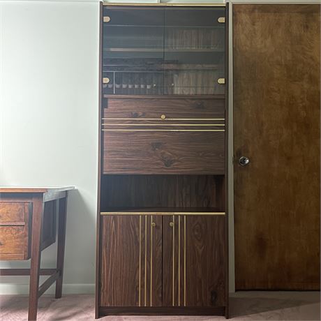 Mid-century Storage Cabinet with an Abundance of Storage and Drop-Down Shelf