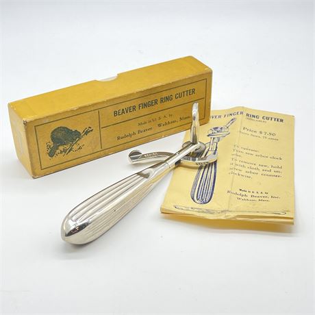 Vintage Beaver Finger Ring Cutter w/ Original Box