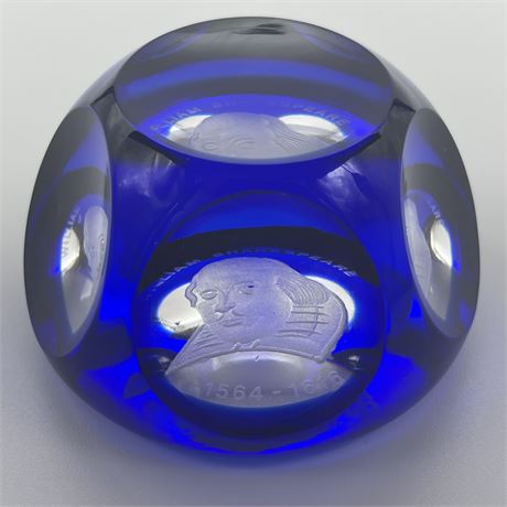 William Shakespear Faceted Paperweight