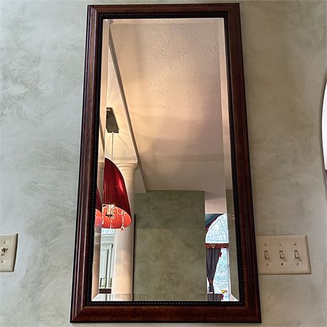 3.5 ft Framed Wall Mirror with Beveled Glass
