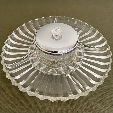 Kromex Lazy Susan Server w/ Casserole Dish
