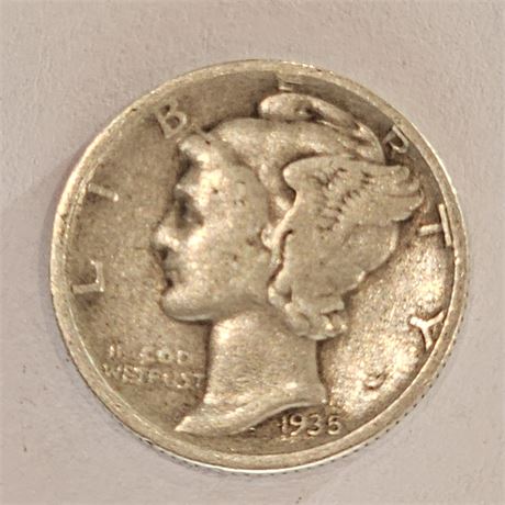 1935 D Mercury Dime Silver