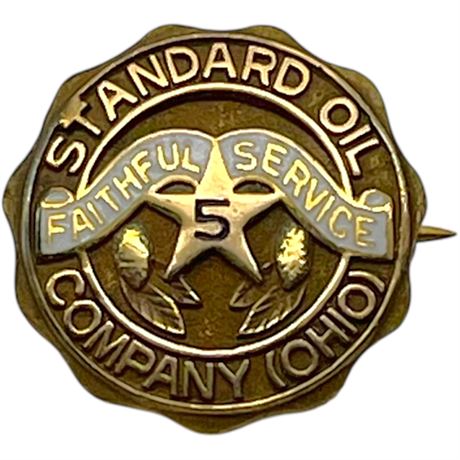 10K Yellow Gold Standard Oil Company Ohio Pin