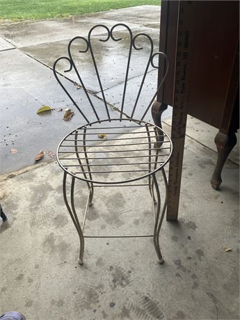 Vintage Metal Vanity Chair