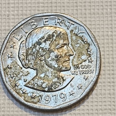 1979 Susan B. Anthony dollar coin.
