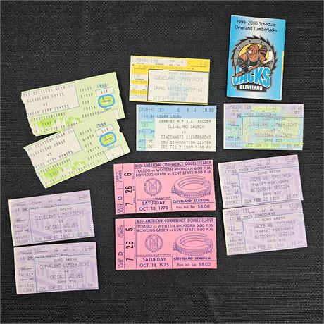 Cleveland Sports Vintage Ticket Stubs