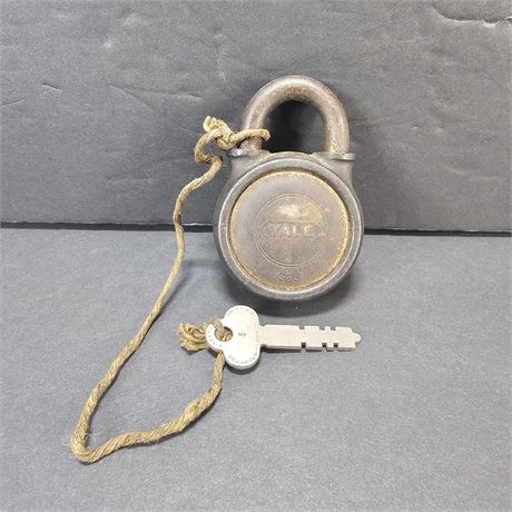 Vintage Yale Lock with Key - Working Condition