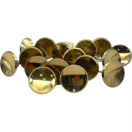 (17) MCM Solid Brass Drawer Knobs