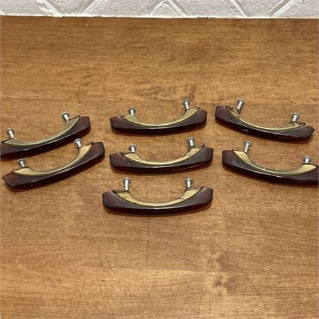 (7) Vtg Bakelite Drawer Pulls