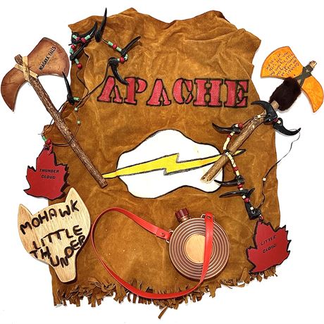 Adult Medium Native American Vest with Accessories