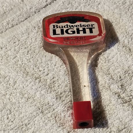Budweiser Light Draught beer tap handle, early 1980s.