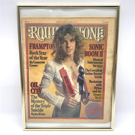 Blazing Auctions - 1977 Rolling Stones Magazine - Framed and Behind Glass