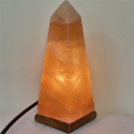 Hand-Crafted Himalayan Salt Obelisk Lamp