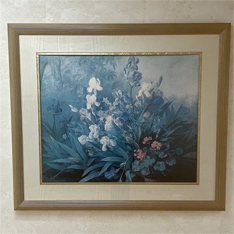 Barbara Koch Floral Landscape with Irises Framed Print