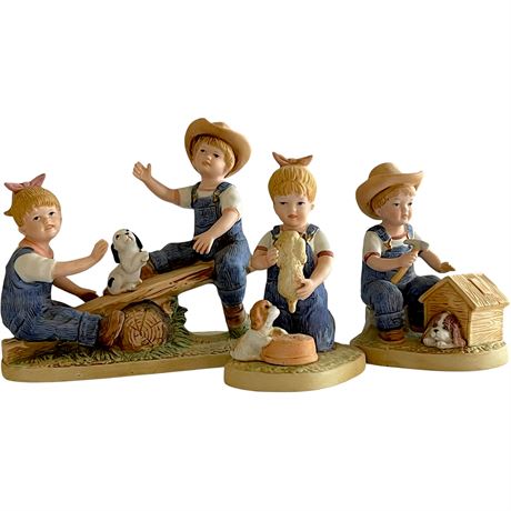 Homco Denim Days Collectible Figurines