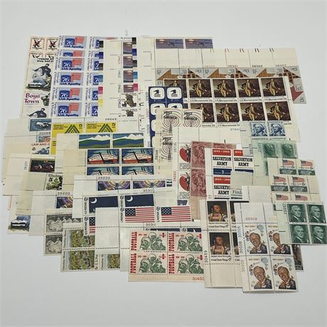 Full and Partial Sheets of Unused Stamps