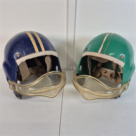 2 Vtg Hutch Youth Football Helmets