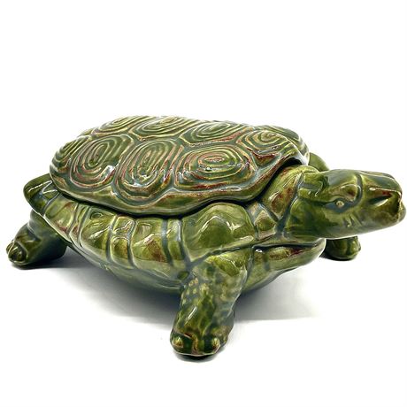 Ceramic Turtle Trinket Dish - Signed "Roger"