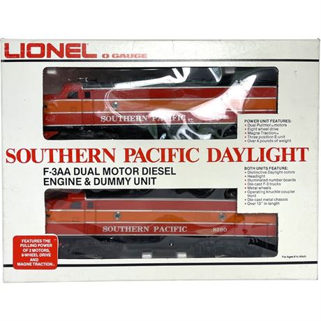Lionel Southern Pacific Daylight F-3AA Dual Motor Diesel Engine & Dummy Unit