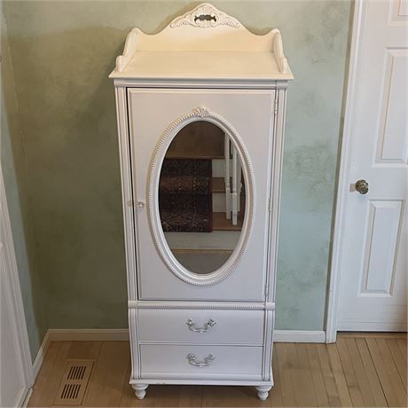 Stanley Young American "Caroline" Collection Mirrored Armoire with 2 Drawers