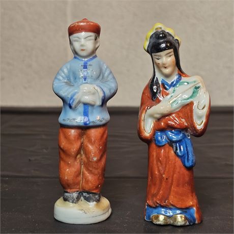 Vintage Handpainted Asian Pair-Made in Occupied Japan