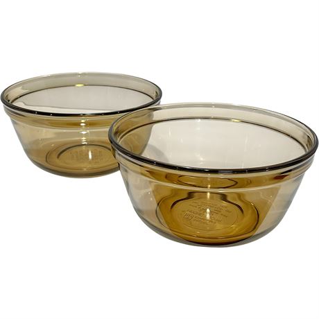 (2) Large 2.5 Qt. Ovenware Anchor Mixing Bowls