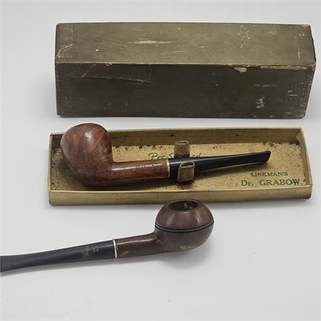 Dr. Grabow Brand Pipe in Original Box & Includes an Additional Wooden Pipe