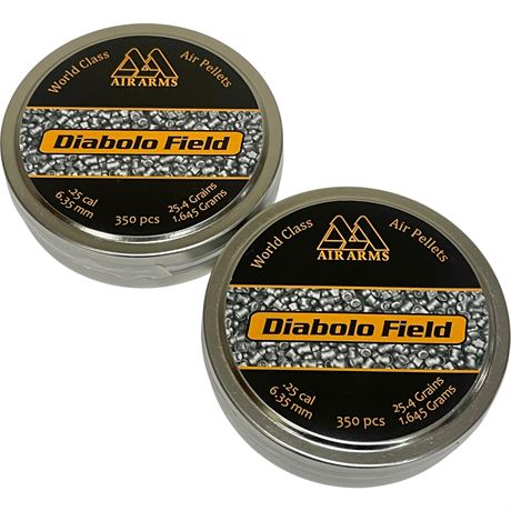 Sealed Air Arms Diabolo Field .25 Cal Air Gun Pellets - 700 Total Count