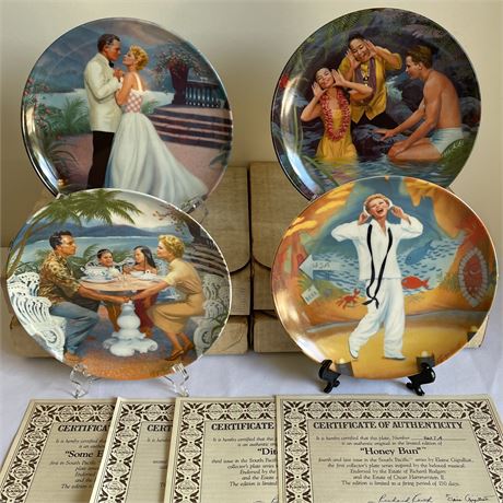 Knowles "South Pacific" Plates 1, 2, 3, and 4 w/ Boxes & Paperwork